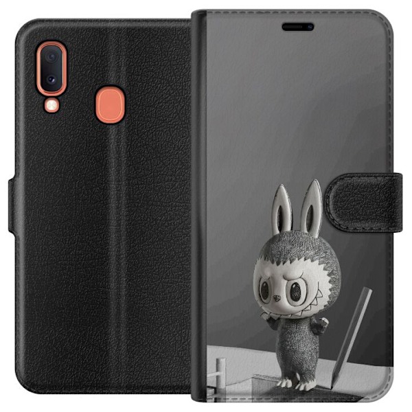 Samsung Galaxy A20e Tegnebogsetui Pop Mart MEGA LABUBU LABUBU Sketch 1000%