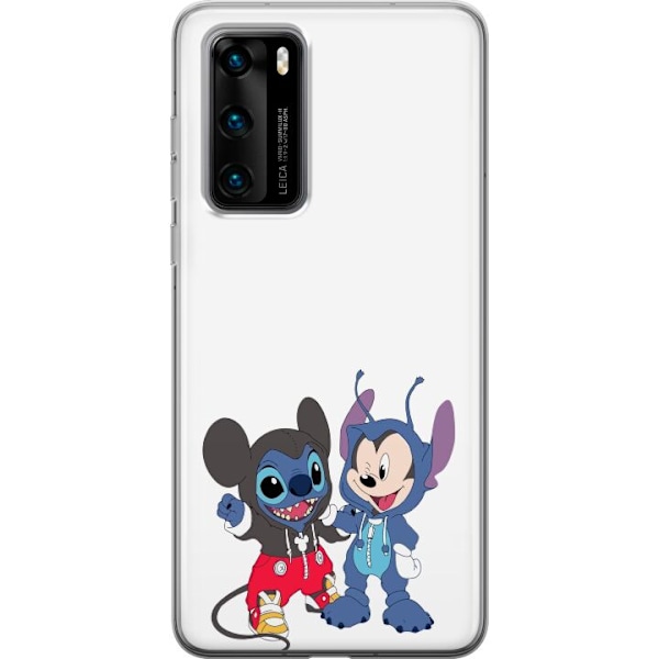 Huawei P40 Genomskinligt Skal Stitch musse pigg