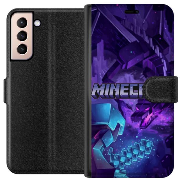 Kompatibelt Plånboksfodral till Samsung Galaxy S21 Minecraft
