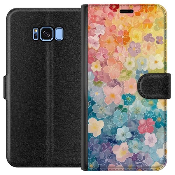 Kompatibelt Lommeboketui til Samsung Galaxy S8 Liljer