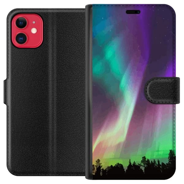 Kompatibel Tegnebogsetui til Apple iPhone 11 Nordlys