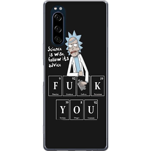 Sony Xperia 5 Gennemsigtig cover Rick and Morty Fu*k You