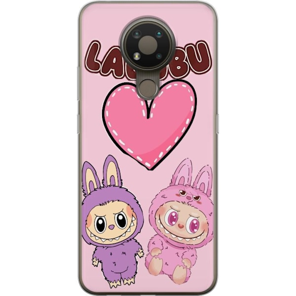 Nokia 3.4 Gennemsigtig cover Labubu Pink Monster