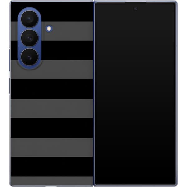 Kompatibel Mobilcover til Samsung Galaxy Z Fold7 Sortgrå striber sort