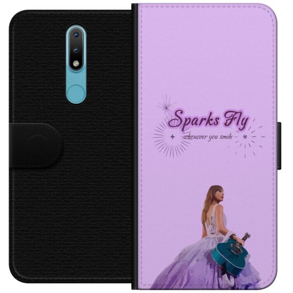 Nokia 2.4 Lompakkokotelo Taylor Swift - Sparks Fly