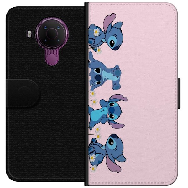 Nokia 5.4 Tegnebogsetui  Stitch Grin & Leg – Perfekt til Tel