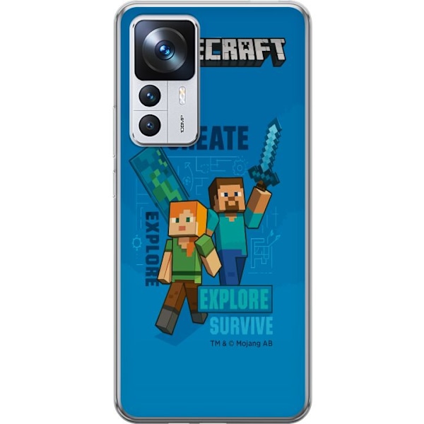 Xiaomi 12T Genomskinligt Skal Minecraft Caves
