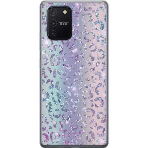 Samsung Galaxy S10 Lite Läpinäkyvä kuori Glitter Leopard