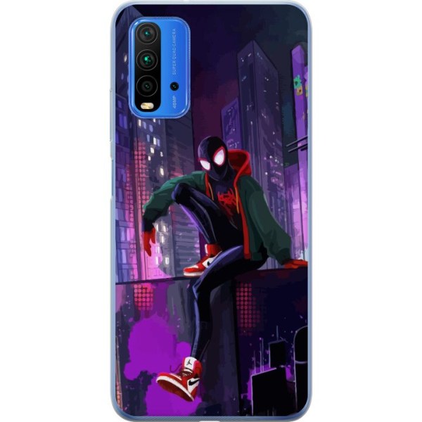 Xiaomi Redmi 9T Gennemsigtig cover Fortnite - Spider-Man