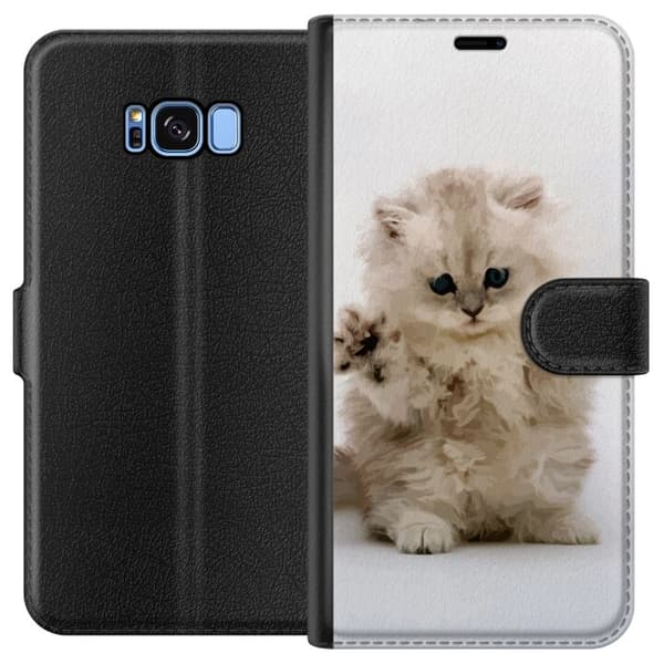 Kompatibelt Plånboksfodral till Samsung Galaxy S8 Katt