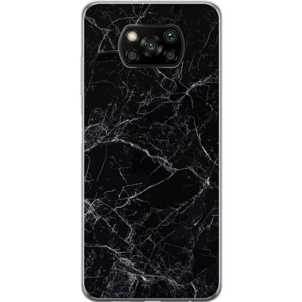 Kompatibel Mobilcover til Xiaomi Poco X3 NFC Marmor Sort
