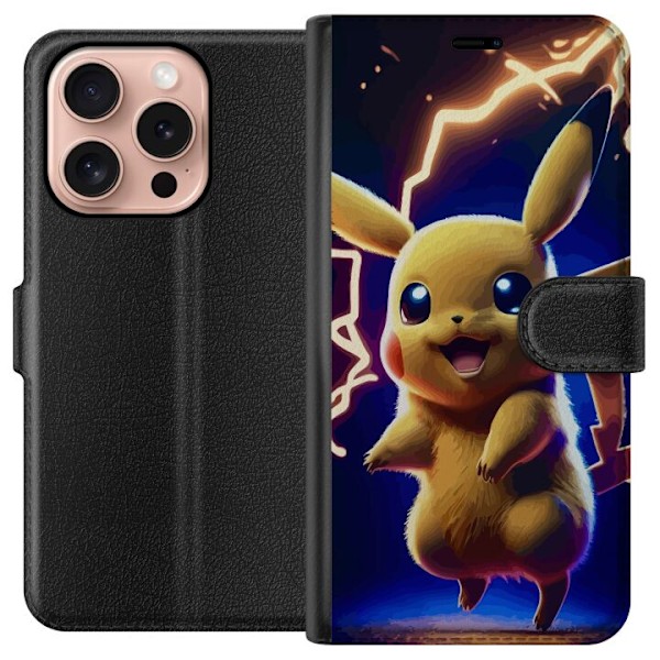 Apple iPhone 16 Pro Tegnebogsetui Pikachu