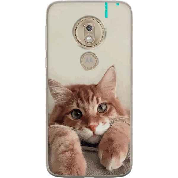 Motorola Moto G7 Play Läpinäkyvä kuori Kissa