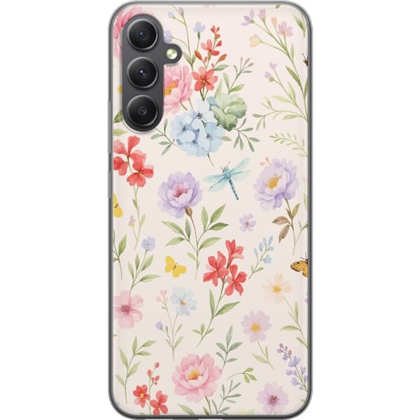 Samsung Galaxy A05s Genomskinligt Skal Blommor