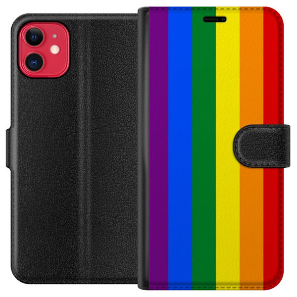 Apple iPhone 11 Tegnebogsetui Pride Flagga