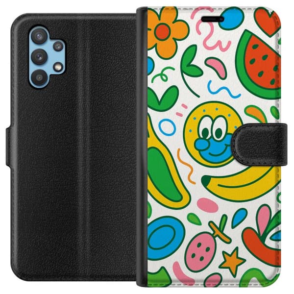 Kompatibelt Plånboksfodral till Samsung Galaxy A32 5G Butterfly Veil