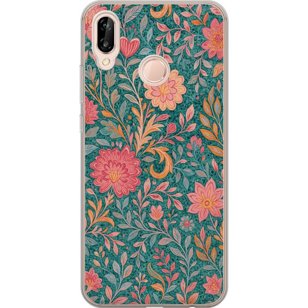 Huawei P20 lite Genomskinligt Skal Floral Dream