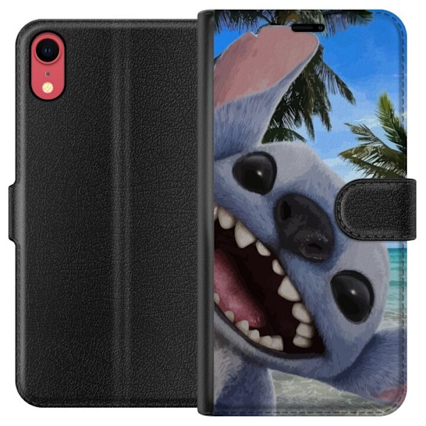 Apple iPhone XR Lommeboketui Stitch mobildeksel med palmer i søtt vennskapsdesign.