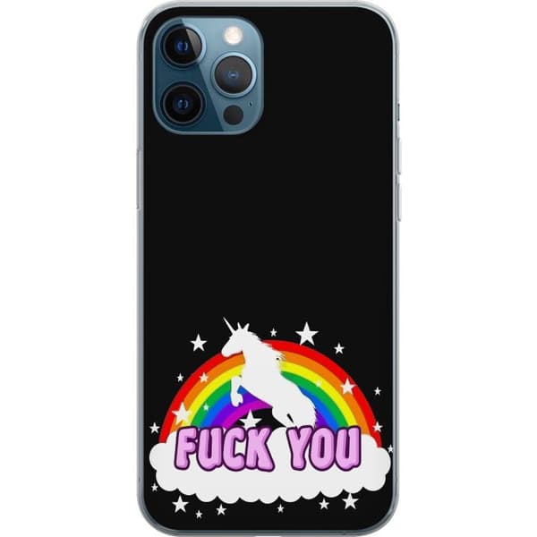Kompatibelt Mobilskal till Apple iPhone 12 Pro Enhörning Regnbåge