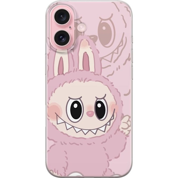 Apple iPhone 16 Gjennomsiktig deksel Labubu Floral Freak