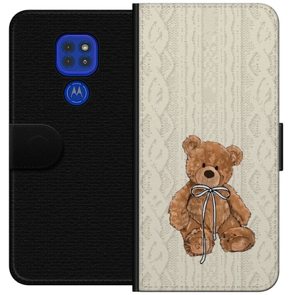Motorola Moto G9 Play Lommeboketui Liten Bamse – klassisk bamse i enkel design