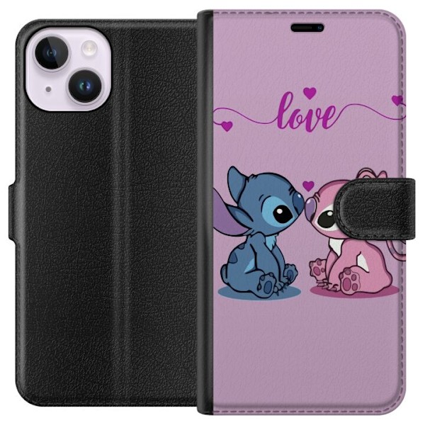 Apple iPhone 15 Lommeboketui Lilo & Stitch – Angel Edition