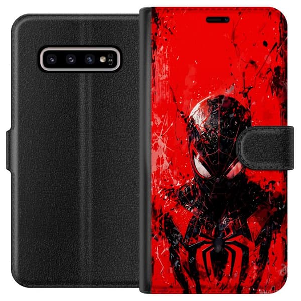 Kompatibelt Lommeboketui til Samsung Galaxy S10+ Spider Man