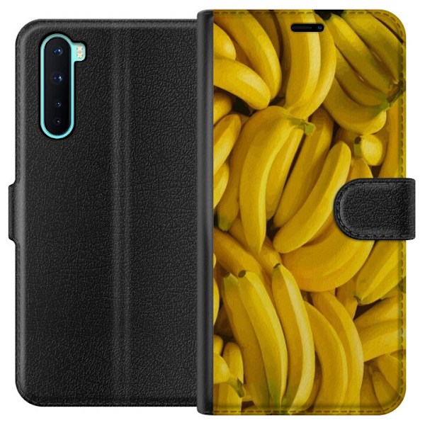 OnePlus Nord Tegnebogsetui Banan mønster
