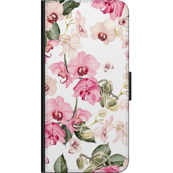 Kompatibelt Lommeboketui til OnePlus 9 Pro Rosa blomster