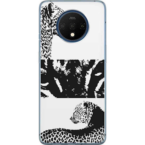 OnePlus 7T Läpinäkyvä kuori Leopard Faces