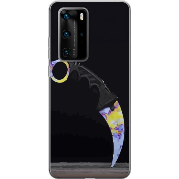 Huawei P40 Pro Gennemsigtig cover Karambit / Butterfly / M9 Ba