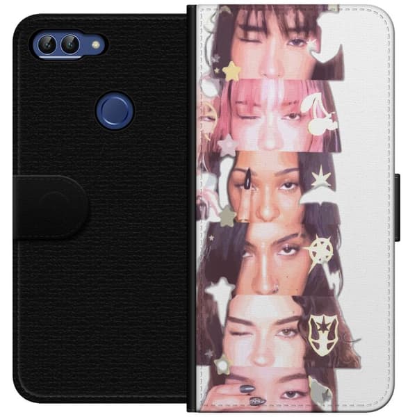 Kompatibel Tegnebogsetui til Huawei P smart KATTEØJE hvid