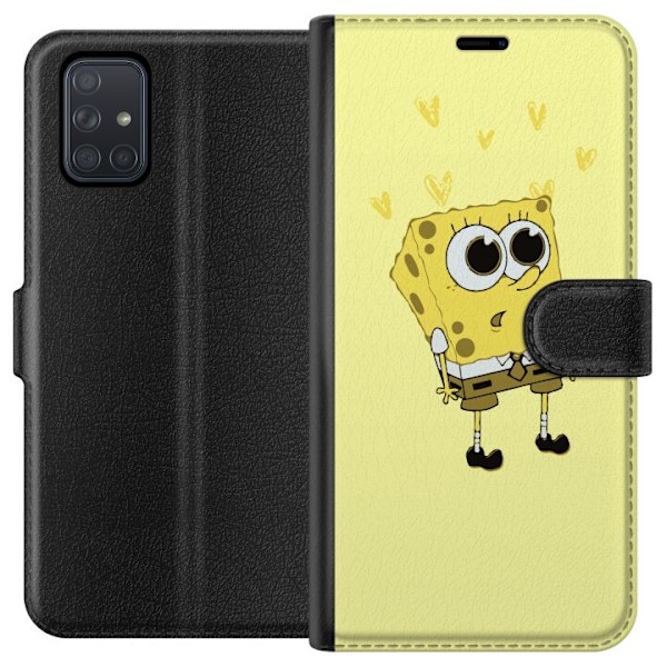 Samsung Galaxy A71 Tegnebogsetui SvampeBob Firkant