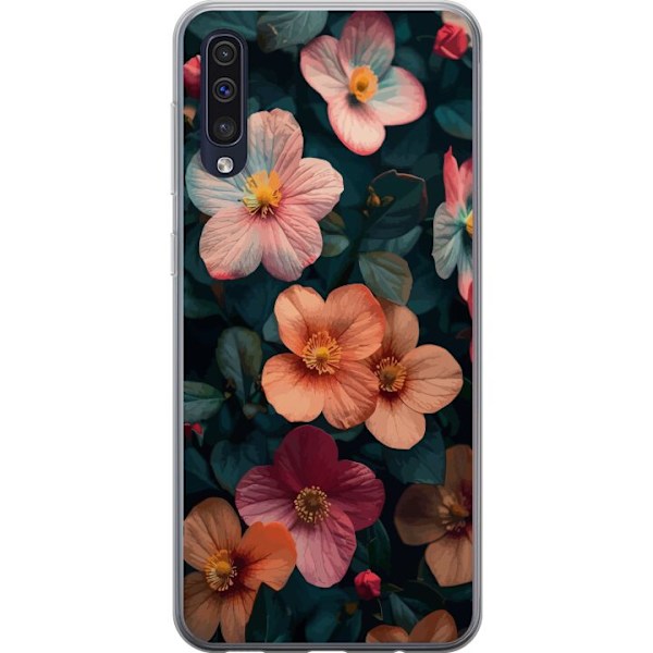 Samsung Galaxy A50 Gennemsigtig cover Blomster