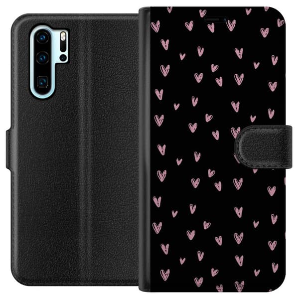 Kompatibel Tegnebogsetui til Huawei P30 Pro Små Hjerter