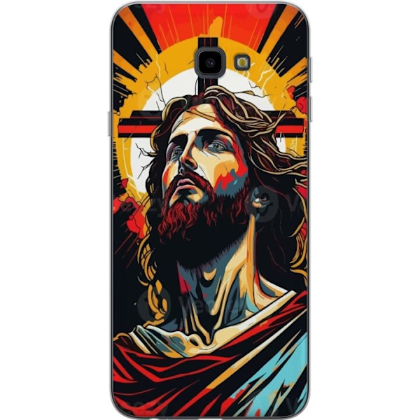 Samsung Galaxy J4+ Läpinäkyvä kuori Jeesus ja Kortti - usko