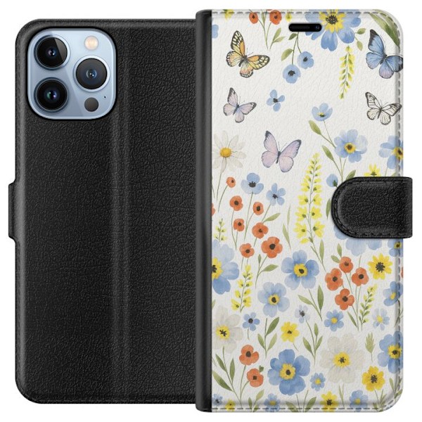 Apple iPhone 13 Pro Max Plånboksfodral Sommarblommor