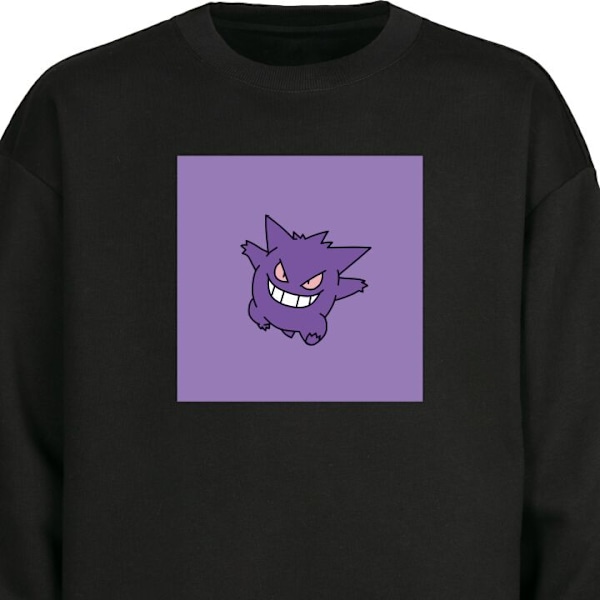 Sweatshirt for Voksen | Klassisk Collegegenser Gengar Pokémon svart L