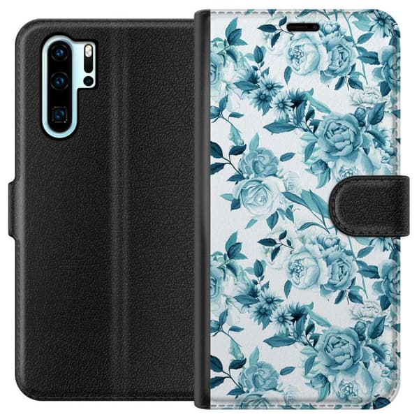 Kompatibelt Lommeboketui til Huawei P30 Pro Blomster