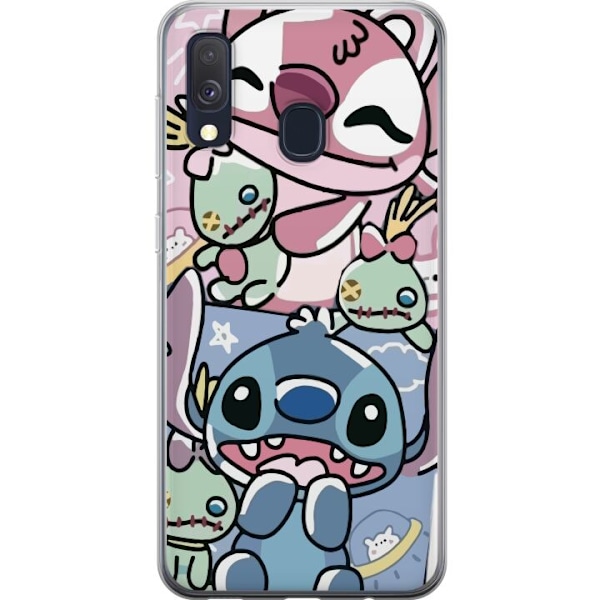 Samsung Galaxy A40 Genomskinligt Skal Stitch
