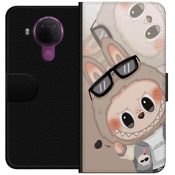 Nokia 5.4 Plånboksfodral Labubu Rainbow Chaos – Färgglatt