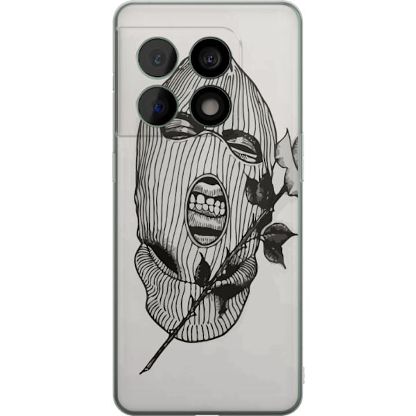 OnePlus 10 Pro Gennemsigtig cover Ski Maske Ros Streetwear Design Grafisk Motiv Spænding Urban Stil Gadekunst Maskerade Symbol