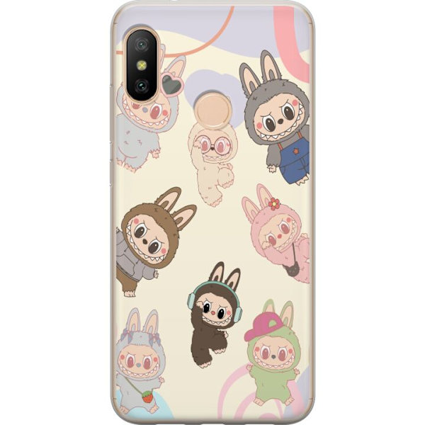 Xiaomi Redmi 6 Pro Läpinäkyvä kuori Labubu Pop Mart Kokoelma Motiivi Figuuri Kokoelma Suunnittelu Suosittu Taidelelu Pop Mart Luova Graafinen