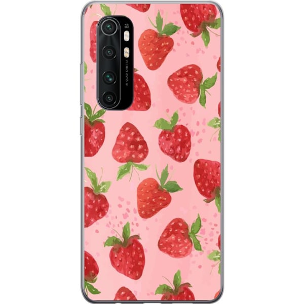 Xiaomi Mi Note 10 Lite Läpinäkyvä kuori Mansikkahaaveet - R