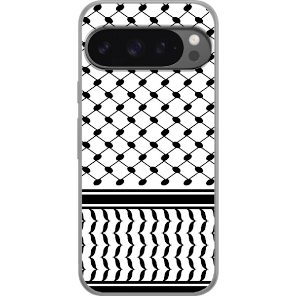 Google Pixel 9 Pro XL Gennemsigtig cover Keffiyeh mønster