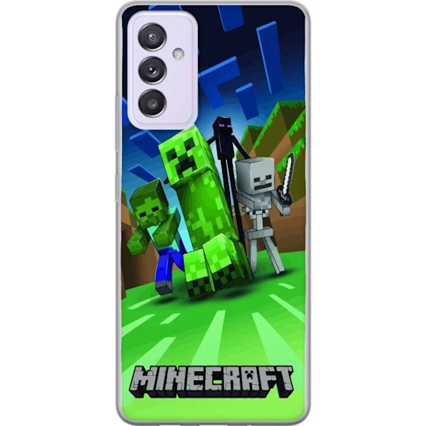 Samsung Galaxy A82 5G Genomskinligt Skal Minecraft Creeper mobilskal i klassisk grön pixelstil