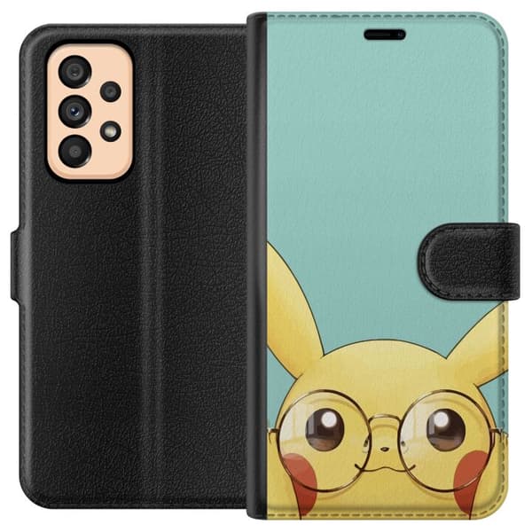 Kompatibelt Lommeboketui til Samsung Galaxy A53 5G Pikachu briller