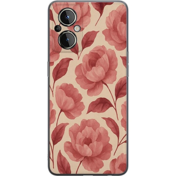 OnePlus Nord N20 5G Läpinäkyvä kuori Ruusun Kukinta