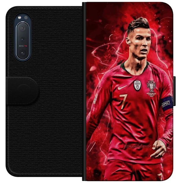 Sony Xperia 5 II Tegnebogsetui Ronaldo Færdigheder - CR7 Design for Ægte Fans