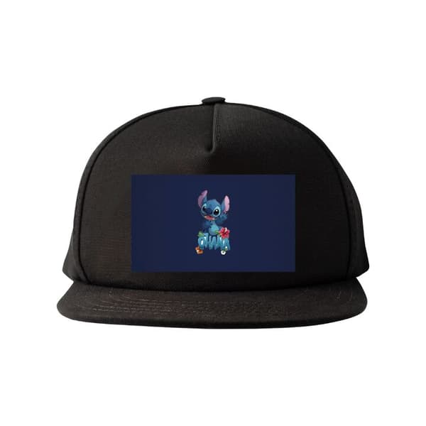 Snapback-lue svart one size